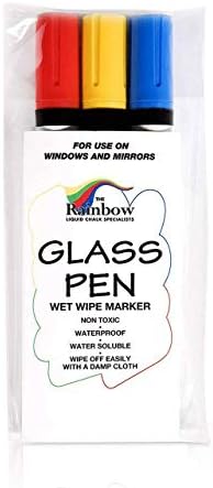 Стъклена дръжка Маркер прозорци: Червено, жълто, синьо 3 опаковки - Стъклени маркери, Авто маркер или Огледално покритие