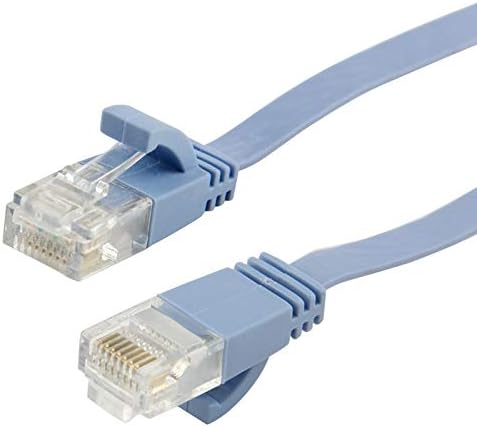 ДЖИН Networking Аксесоар CAT6 Ултра-плосък кабелна мрежа Ethernet LAN, дължина: 50 m(синьо)
