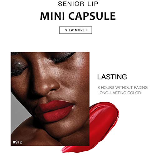 Luxsea Mini Matte Capsule Lip Glosses Long Lasting Nutritious Glaze Moisturize Liquid Lipstick Waterproof Non-stick Cup
