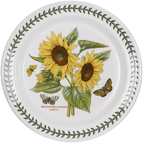 Чиния Portmeirion Botanic Garden Dinner Plate, с Мотив, Слънчоглед, Комплект от 6