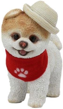Сламена шапка Бу е Най-красиво в света Статуя на померанской кучета Пет Pal Dogs са подбрани