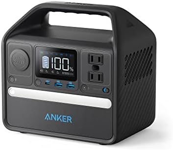 Anker Outdoor Generator 256Wh, 521 Преносима електрическа Централа, 200 W 6-портов Преносим Генератор с 2 розетки ac,