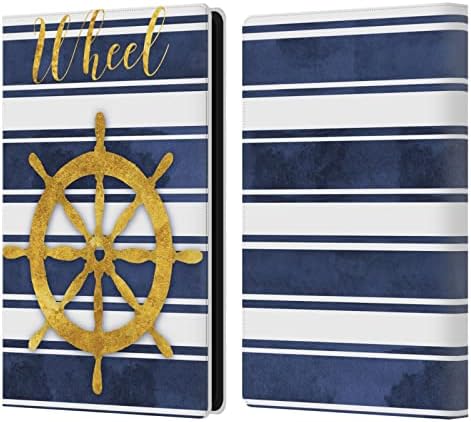 Head Case Designs Официално Лицензиран Paul Брент Anchor Морска Кожена Книга Портфейл Калъф е Съвместим с Kindle Paperwhite