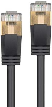 Monoprice SlimRun основа cat6a Ethernet Patch Кабел - кабелен Интернет - кабел - RJ-45, Блокирани, STP, Чист Гол меден