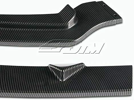 S SIZVER Боядисани Черно Предна Броня Бодикит Спойлер за устни 3 бр. Съвместим само с 2014-2017 Q50 Premium Base Model