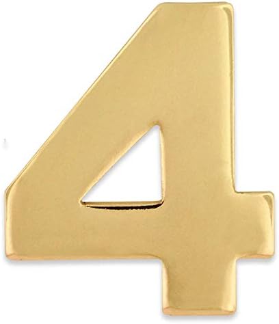 PinMart Number Four 4 Lapel Пин Anniversary Birthday Number Jewelry