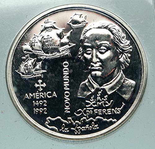 1992 PT 1992 PORTUGAL Columbus New World AMERICA Proof AR 200 Escudos Good Uncertified