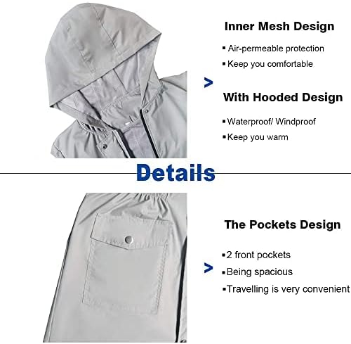 Arthas Women Rain Jacket with Hood Lightweight Waterproof Rain Coats for Women Дишаща Outdoor Long Trench Raincoat