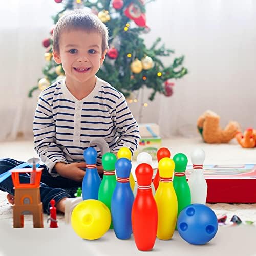 Боулинг Пина Топката Набор от Играчки Мини Пластмасови Вътрешни Семейни Вечерни Игра с 10 Игли и 2 Топки Коледен Подарък