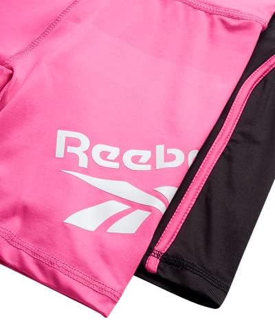 Reebok Girls' Bike Shorts Multipack - 4 Пакет Performance Shorts Kids Clothing Set