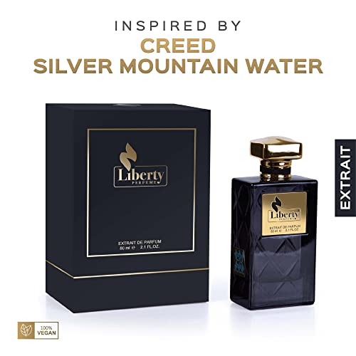Liberty Perfume E10 - Вдъхновен от Сребро Планинска вода - Extrait De Parfum - Унисекс Аромат - ДЪРВЕСЕН АРОМАТЕН - 2.1