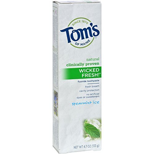 Tom ' s of Maine Natural Wicked Fresh Fluoride Totohpaste Spearmint Ice от 4.70 унция (опаковка от 30 броя)