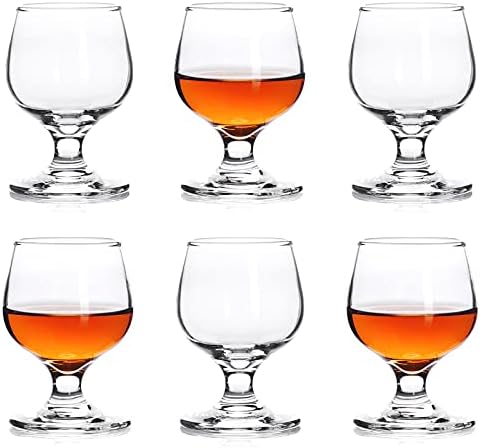 Чашки, 3,5 грама на Чаши за вино Комплект от 6/Прозрачни Чашки/Сладки Чашки/идеален за Дегустация на Ракия/Стъклени Чаши