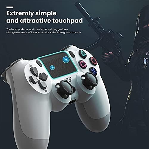 Безжичен гейм контролер KJYT е Съвместим със системата Playstation 4, индивидуален външен вид, за конзолата PS4 с удар и със зарядно, кабел, Подарък, любим на феновете игри