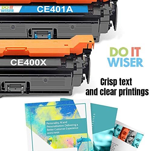 Do it Wiser Рециклирани Принтер Тонер касета Заместител на HP 507A CE402A | HP Laserjet Enterprise M551n M551dn M551xh