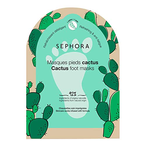 Sephora Collection Foot Mask - Херметически затворен чорапи за грижа за кожата-Cactus