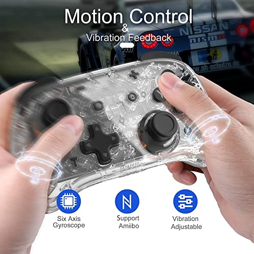 Безжичен контролер IINE за Nintendo Switch/Switch Lite/Switch OLED Контролер С led Подсветка,Събуждане,Управление на трафика,Вибрация,Автоматичен