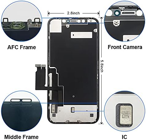 EFAITHFIX за iPhone XR LCD екран Подмяна на 6,1 инча Рамка при Събирането На Дисплей и 3D Сензорен Екран Дигитайзер с