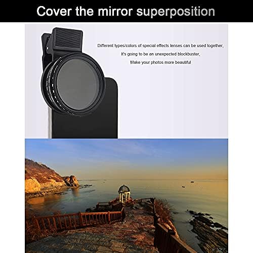 Комплект филтър на обектива на камерата на мобилен телефон ND2-400 Регулируем Филтър с Неутрална Плътност Клип Телефон