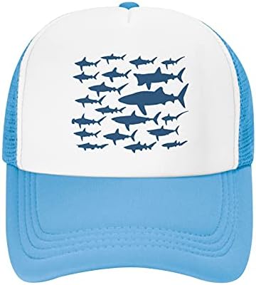 Waldeal Boys' Shark Шофьор На Камион Hats Цветя Морски Риби Регулируеми Окото Детски Шапки