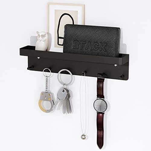 MZD Key Holder for Wall Decorative-Mail Organizer and Key Rack, кука за ключове от неръждаема стомана, с чекмедже,монтиране на пощенски притежателя с 6 куки Подходящ за коридор кухня декорация