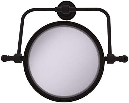 Allied Brass RDM-4/2X Retro Dot Collection Wall Mounted Swivel 8 Inch Diameter with 2X Magnification Make-Up Mirror, Oil Rubber Bronze