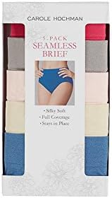 Carole Хокман Ladies' Seamless, Stay in Place Brief, Пълно покритие, 5 опаковки