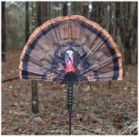 MOJO Открито Fatal Фен Turkey Hunting Decoy, Реалистичен Изкуствен Вентилатор със Снимка Централния Дял, Ловно Облекло