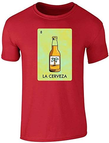 Поп Threads на La Cerveza Beer Mexican Lottery Parody Funny Graphic Tee Тениска за Мъже