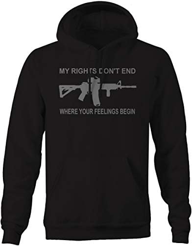 Lifestyle Graphix Rights Don ' t End Feeling Begin НАП Gun AR15 2nd Блузи за Мъже