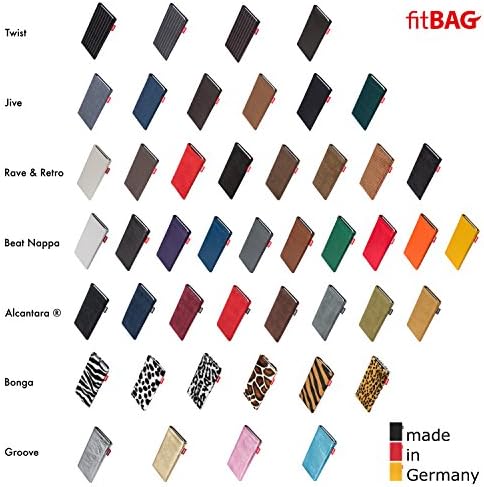 fitBAG Beat Brown Custom Tailored Sleeve for Google Pixel 2. Тънка кожена чанта Nappa с Вградена подплата от микрофибър за почистване на дисплея