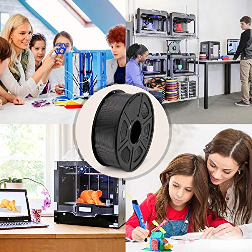 PLA 3D Принтер Нишки, SUNLU PLA Направления 1.75 мм, Точност +/- 0.02 мм, 1 кг Макара, 1.75 мм, PLA Черен