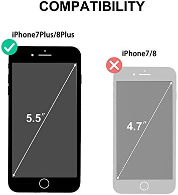 FLYEE Case е Съвместим с iPhone 7 Plus/8 Plus-5.5 инча,Калъф-портфейл за жени и момичета, с картодържателя,Премиум Кожен