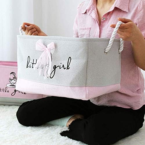 ECSWP Сгъваема кошница за дрехи, идеални за вашата спалня, детска, хостел, шкаф с дръжки сив цвят