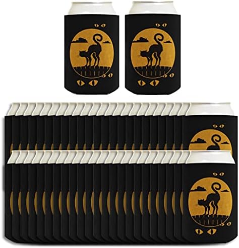 Scary Halloween Party Доставки Scary Black Cat 96-Pack Can Coolies Coolers Black Cat