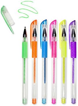Living in Color Premium Color-Flow Glitter Gel Pen, незаменим инструмент за colorization възрастни, ярки цветове, неон