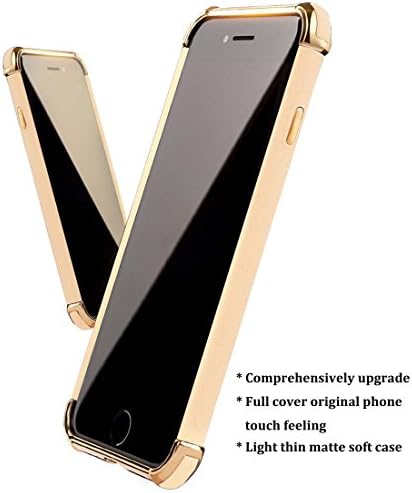 Калъф за iPhone Xs Tverghvad, ултра-тънък Гъвкав Мек Калъф за iPhone Xs Slim, 3 в 1 Гальванический устойчив на удари Елегантен