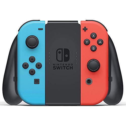 Nintendo Switch 32 GB Конзола с неонови осветена в син и червен Joy-Con (HACSKABAA) Комплект със Супер Марио Maker 2,