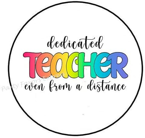 1.5 Inch Dedicated Teacher Stickers - Teacher Stickers - Dedicated Teacher Stickers for Envelope Seals Labels - D AA61RK
