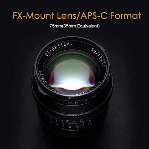 TTArtisan 50 мм f1.2 APS-C Micro SLR Камера Обектив, Съвместима с Canon M Mount M1 M2 M3 M5 M6 M6II M10 M100 M50 Camras