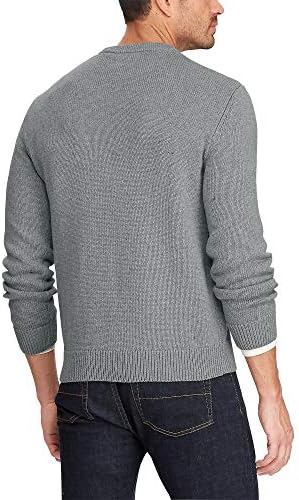 Мъжки класически хлопчатобумажный пуловер Crewneck Бузи