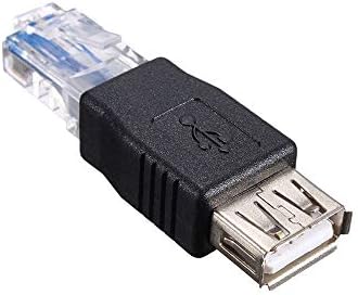 Acxico 4 бр Ethernet RJ-45 Мъжки към USB Женски Конектор Конвертор Адаптер Локална мрежа