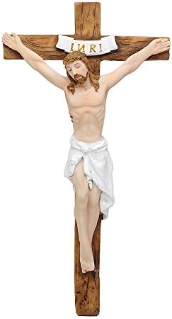 Удобен Час, Внимателен и Свещената Колекция 7 Исус Христос е Прикован на INRI Кръст Смола Монтиране на Разпятие Начало