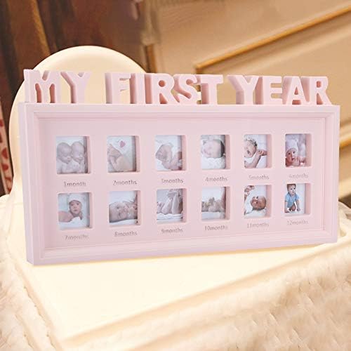 Рамка за снимка на Първата Година от Живота на Детето, фото Албуми Новородени, Стенни Правоъгълни Рамки на Паметта Baby
