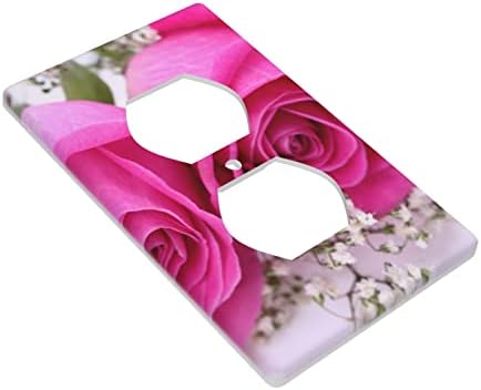 Стенни плоча с принтом рози,екологичен abs-материал е лесно да се украсява всяка стандартна розетка