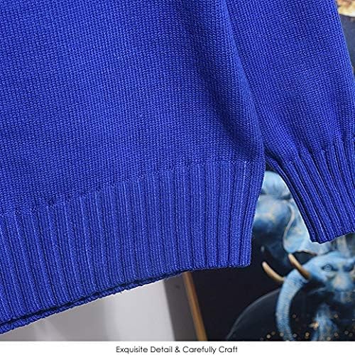 UXZDX Хит Цвят вязаный спортен костюм 2 бр. Женски комплект поло пуловер с дълъг ръкав и Дълги Панталони от две части