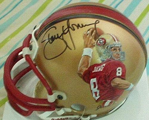 Стив Young signed autographed San Francisco 49ers mini helmet HAND PAINTED JSA - Мини-Каски NFL с автограф