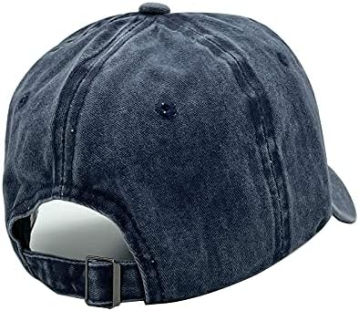 Waldeal Дамски Регулируема Однотонная бейзболна шапка САМ Vintage Washed Distressed Dad Denim Hats