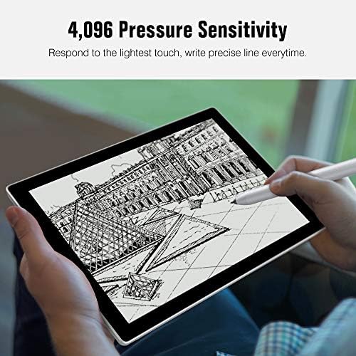 MoKo Stylus Pen Fit Surface, Активен Стилус с Чувствителност към Натиск 4096, Поддържащ Време на възпроизвеждане 600hrs,