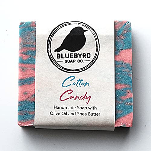 BLUEBYRD Soap Co. Cotton Candy на Soap Bar For Kids | Sweet Scented Забавни Soap Bar For Kids & Children | Rainbow Soap